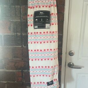 Scout White and Pink Patterned Throw Blanket